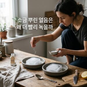 ai thumbnail photography 소금 뿌린 얼음은 왜 더 빨리 녹을까 1787664570