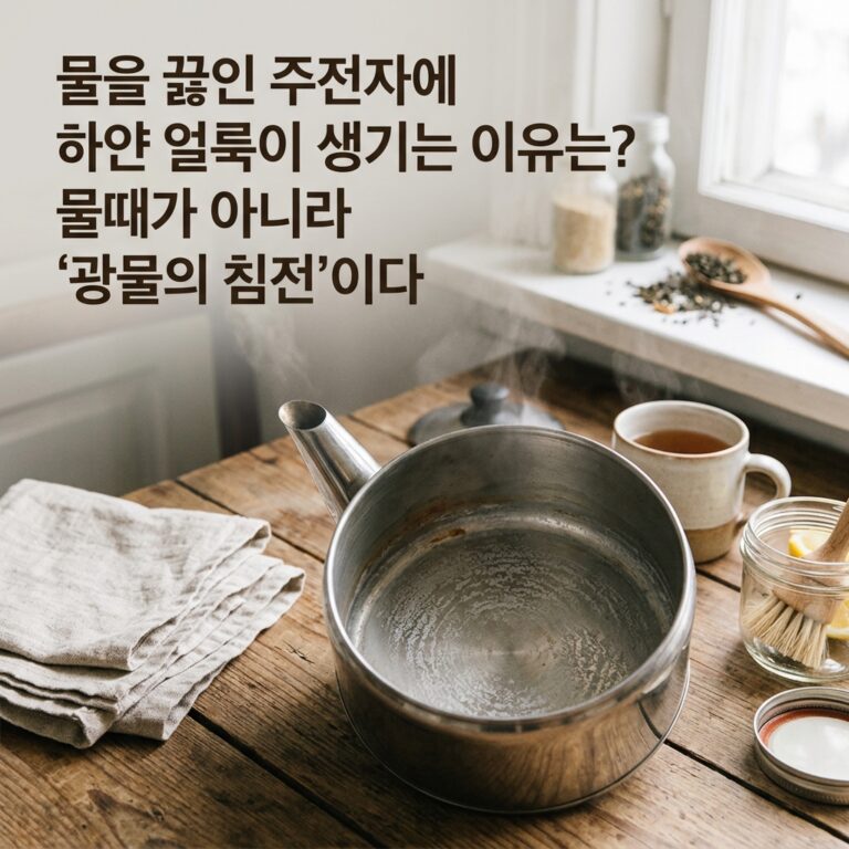 ai thumbnail photography 물을 끓인 주전자에 하얀 얼룩이 생기는 이유는 물때가 아니라 ‘광물의 침전이다 1788929153