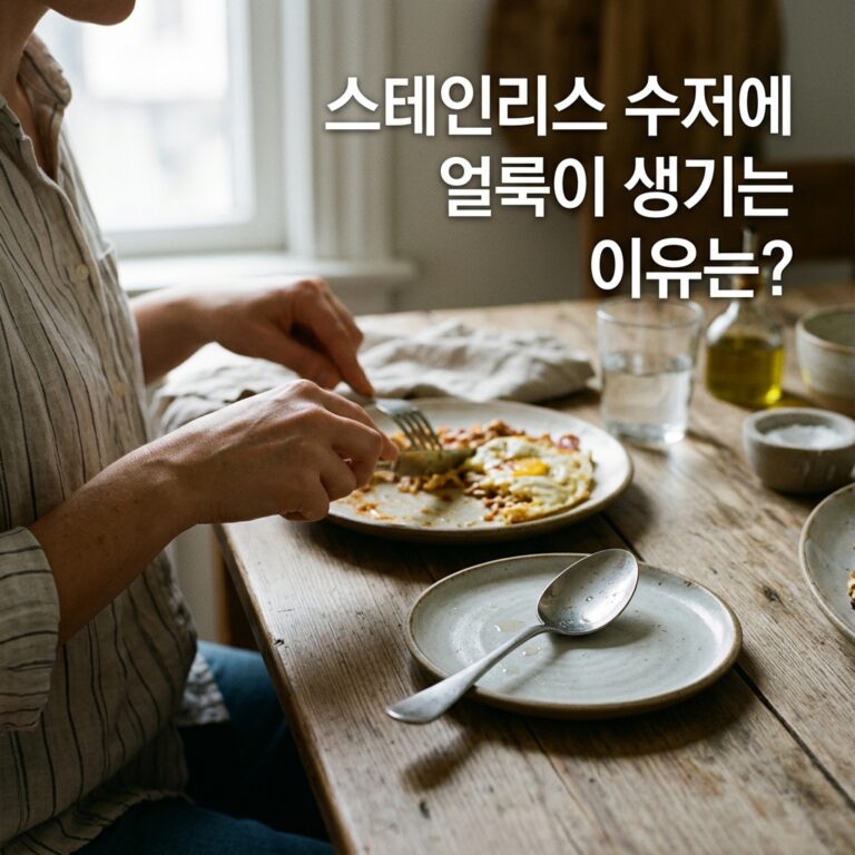 ai thumbnail photography 스테인리스 수저에 얼룩이 생기는 이유는 1788239339